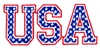USA block letters with stars - smaller