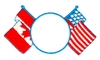 Canadian/American Flag and circle border