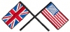 Crossed British and USA Flags