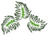 Three Palm Leaves (outline)