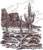Desert Scene Landscape ( large )