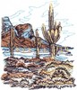 Desert Scene Landscape ( small )