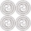 Swirl Ring - Sashiko Style (larger)