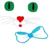 Kittens Face (Square Hoop)