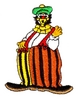 Clown with Striped Pants