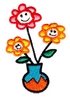 Three Potted Flowers