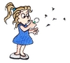 Girl Blowing Dandelion