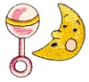 Baby Rattle and Moon