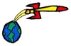Rocket and Earth
