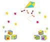 Blocks, Stars and Kite (Square Hoop)