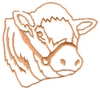 Cow Head Outline - larger