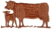 Cow and Calf Silhouettes