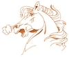 Stallion Head facing left