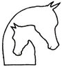 Interlocked Horse Head Outlines