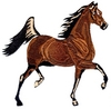 Horse 'Trotter' - larger (Square Hoop)