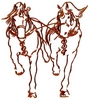 Horse Team - large (Square Hoop)