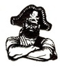 Pirate with folded arms