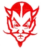Devil with long mustache
