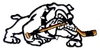 Bulldog with Hockey Stick - Smaller