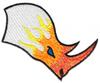 Flaming Rhino Head