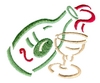 Wine Bottle & Glass