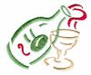 Wine Bottle and Glass - small