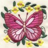 Butterfly Floral 3 (Micro-embroidery)