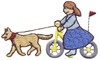 Girl and Dog (Micro-embroidery)