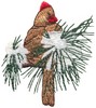 Bird on Snowy Branch (Micro-embroidery)