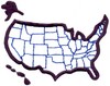 USA Outline (Micro-embroidery)