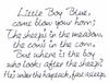 Little Boy Blue Text