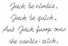 Jack Be Nimble Text