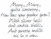 Mary, Mary  Text