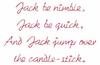 Jack Be Nimble Text