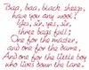 Baa, Baa,  Black Sheep Text