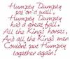 Humpty Dumpty Text
