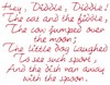 Hey Diddle Diddle Text