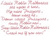 Little Robin Red Breast Text