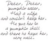 Peter, Peter, Pumpkin Eater Text