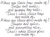 What Little Boys/Girls Are Made Of Text