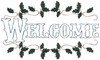 Welcome Outline with Leaf Borders