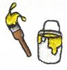 Mini Paint Can with Brush