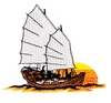Ship with Sunset