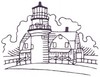 Martha's Vinyard Lighthouse (single colour)