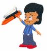 Boy with Toy Space Shuttle