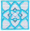 Etched Glass Flower Quilt Square