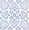 Etched Glass Flower Quilt Square