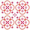 Floral Quilted Quad Square