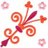 Fleur de lis Floral Square