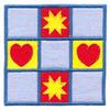 Applique Hearts & Stars Quilt Square